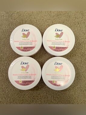 Dove Body Love Beauty Cream Face & Body 2.53 oz. Each Set of Four (4)